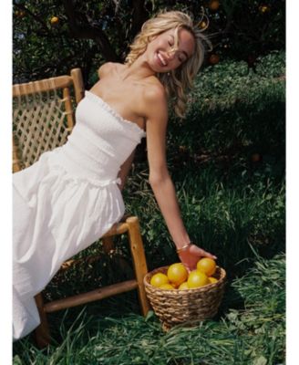 Women's Quadiya Smock Top Strapless Drop Waist Midi Dress