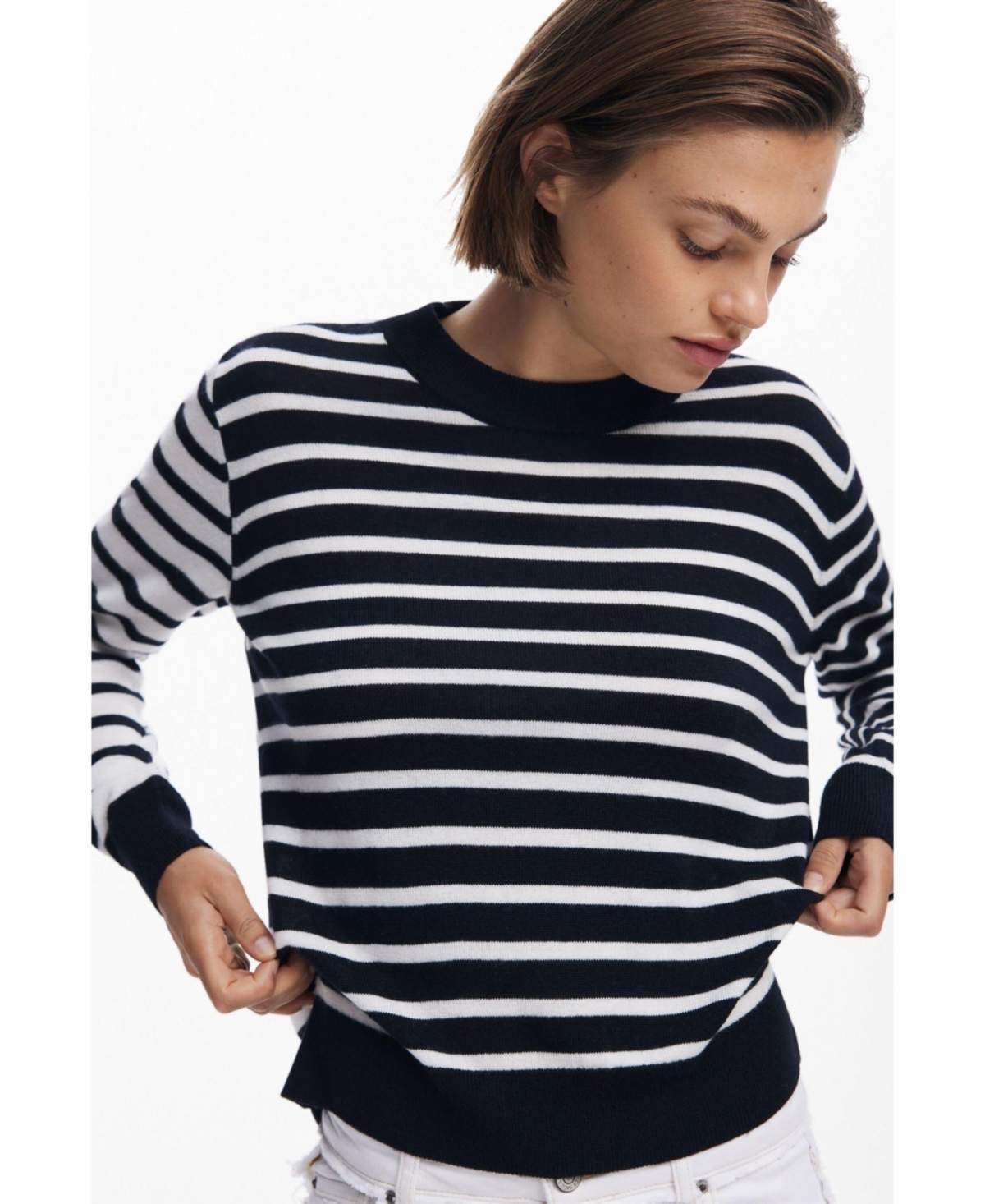 Desigual Women's Horizontal striped sweater
