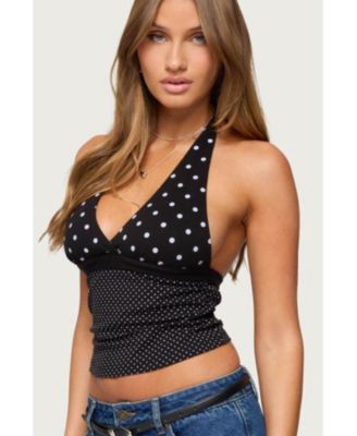 Women's Ginny Mixed Polka Dot Halter Top