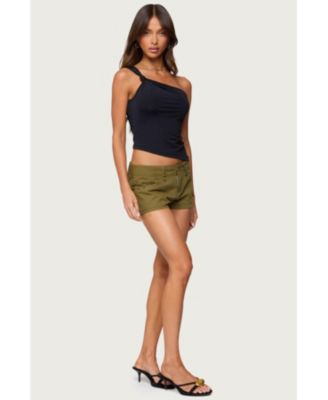 Women's Knotted One Shoulder Asymmetric Top