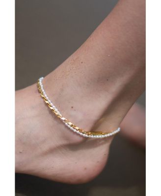 Madison Layered Freshwater Pearl Anklet