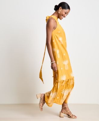 Women's Pineapple-Print Maxi Dress, Macy's Exclusive - | Alix Friedberg Capsule Collection