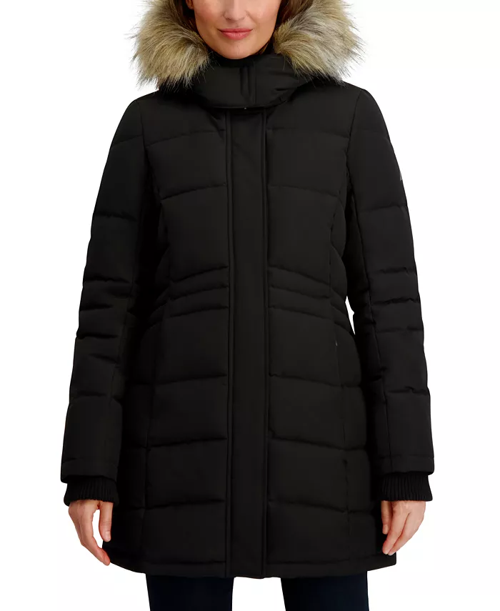 Women's Hooded Puffer Coat - thumbnail 9