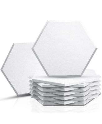 Hexagon Sound Absorbing Panels 14" X 12" X 0.4" - 12 Pack
