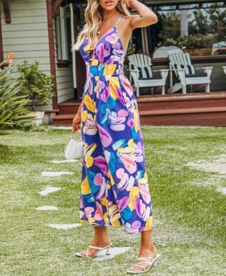 Women's Floral Print Jumpsuit