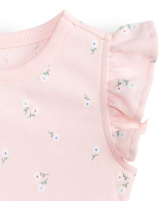 Baby Girls Short-Sleeve Floral-Print Dress