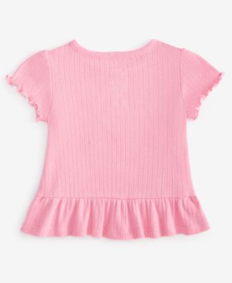 Baby Girls Mix and Match Short-Sleeve Pointelle T-Shirt