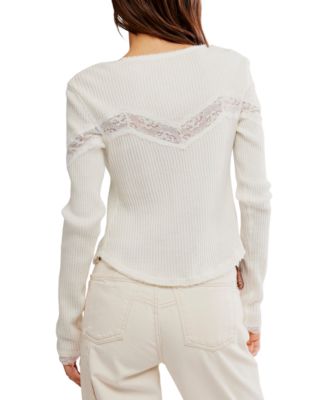 Women's Lets Party Square-Neck Button-Front Top