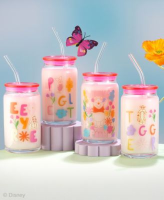 Pooh and Friends Can Tumblers with Lids and Straws, Set of 4