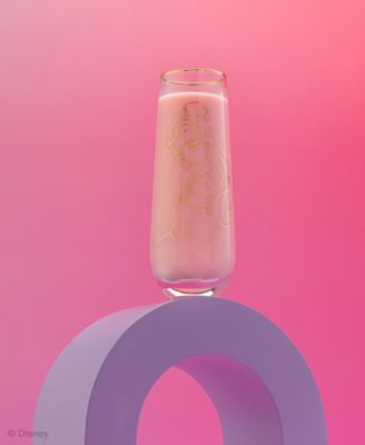 Princess Sketch Art Stemless Flute Glasses, Set of 6