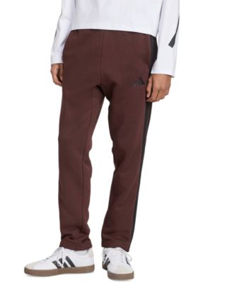 Men's Essentials 3-Stripes Regular Open Hem Fleece Pants