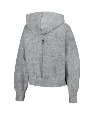 Women's Gray U.S. Paralympics 2024 Paralympics Media Day Oversized Cropped Performance Full-Zip Hoodie Jacket