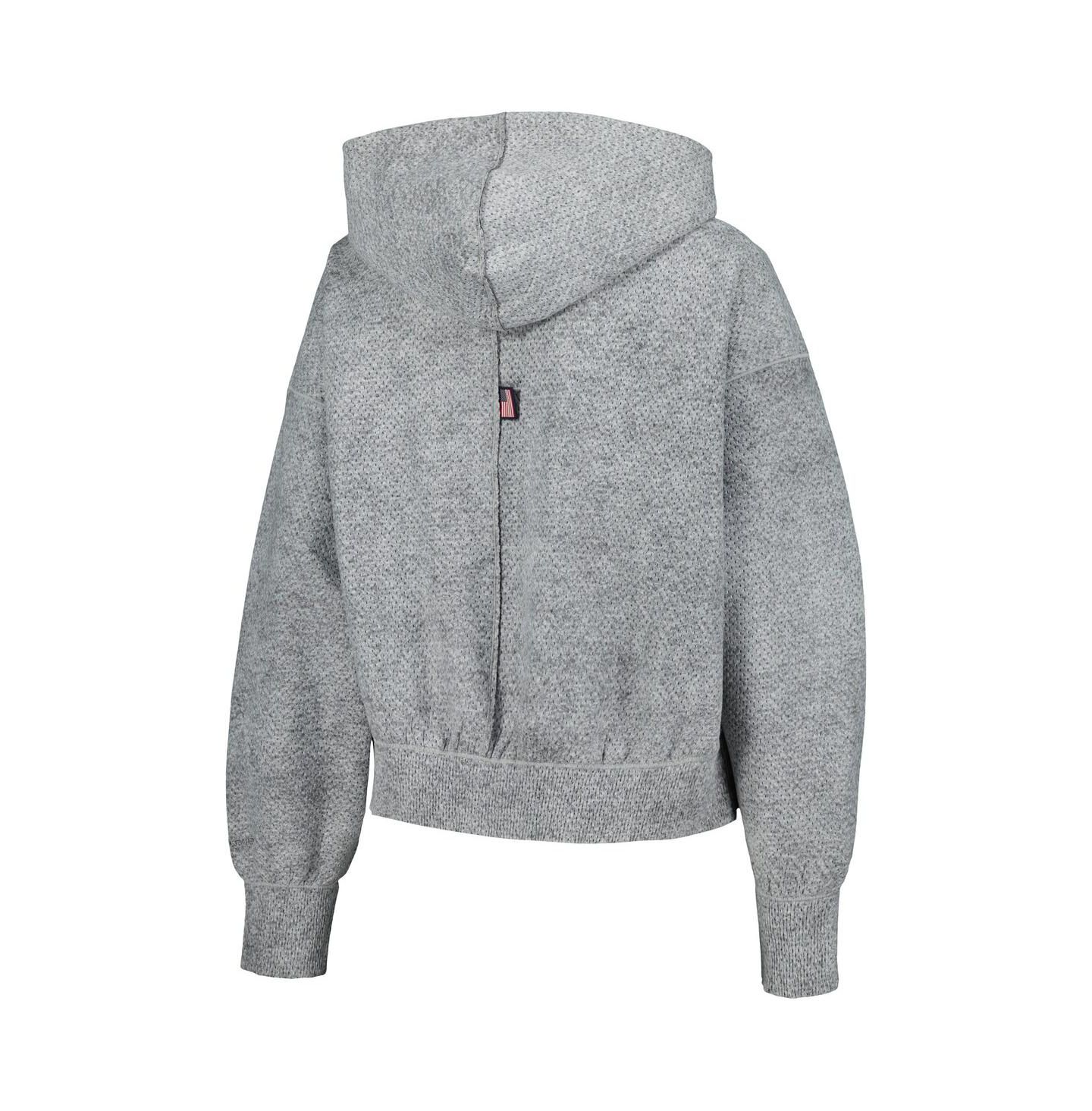 Женская куртка Nike Gray U.S. Paralympics 2024 Paralympics Media Day Oversized Cropped Performance Full-Zip Hoodie Jacket — фото 3