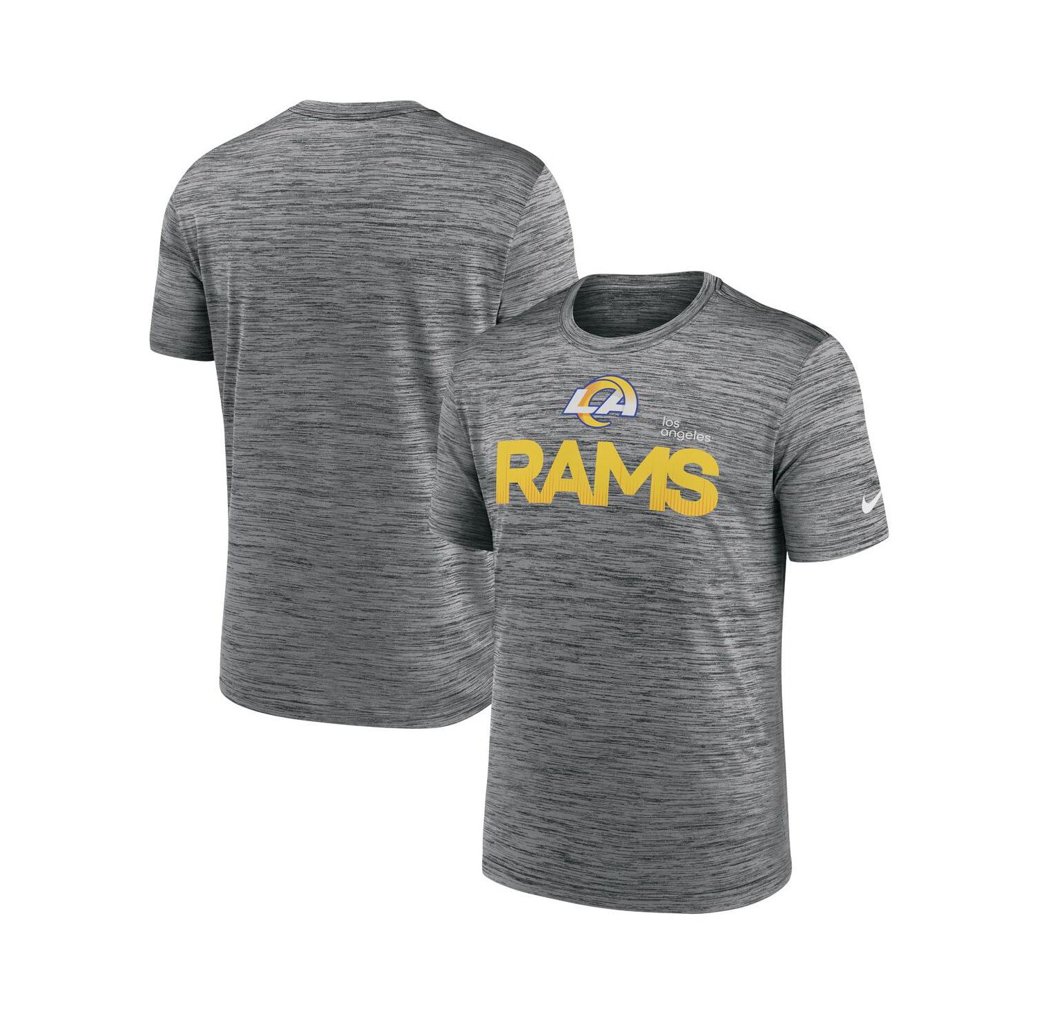Men's Anthracite Los Angeles Rams Blitz Velocity Modern Performance T-Shirt