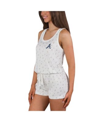 Women's Cream Atlanta Braves Gardner Hacci Knit Romper