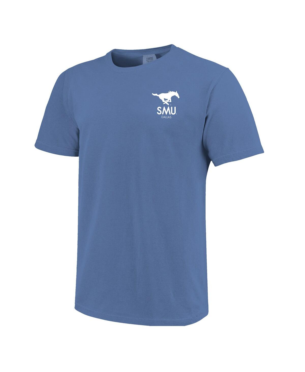 Image One Men's And Women's Royal Smu Mustangs Scenic Comfort Colors T-shirt In Blue