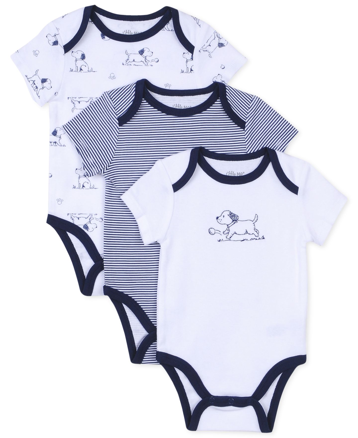Боди Toile, 3 шт. — Little Me, цвет: Белый разноцветный — фото 1