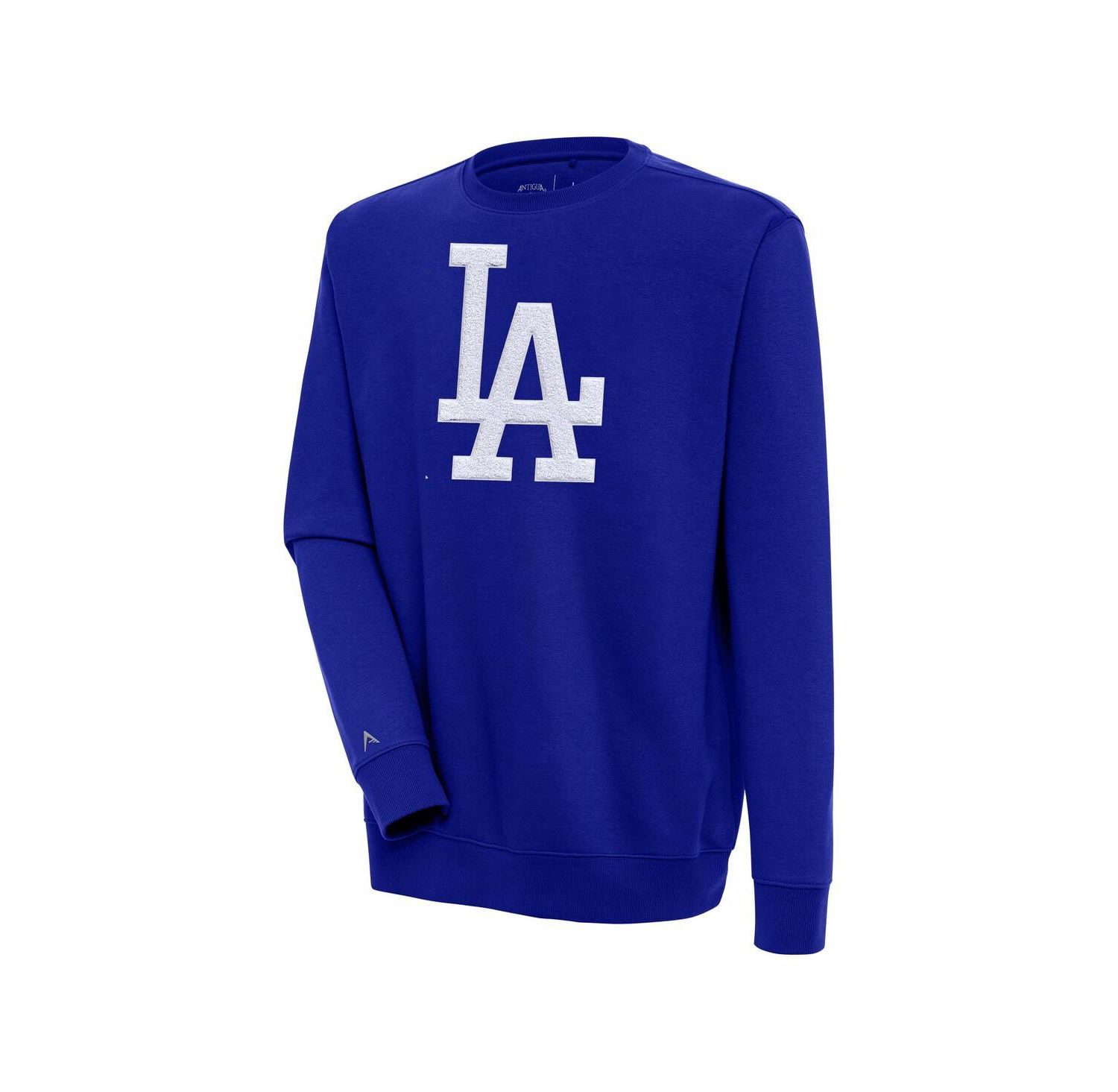 Men's Royal Los Angeles Dodgers Victory Crewneck Chenille Pullover Sweatshirt