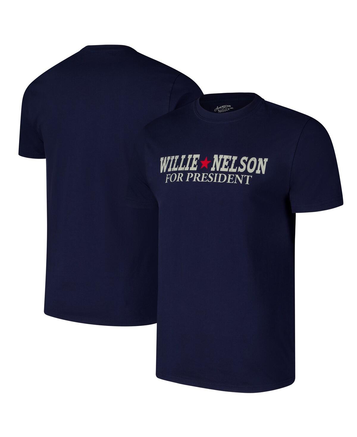 Men's Navy Willie Nelson Crew Neck T-Shirt - Navy