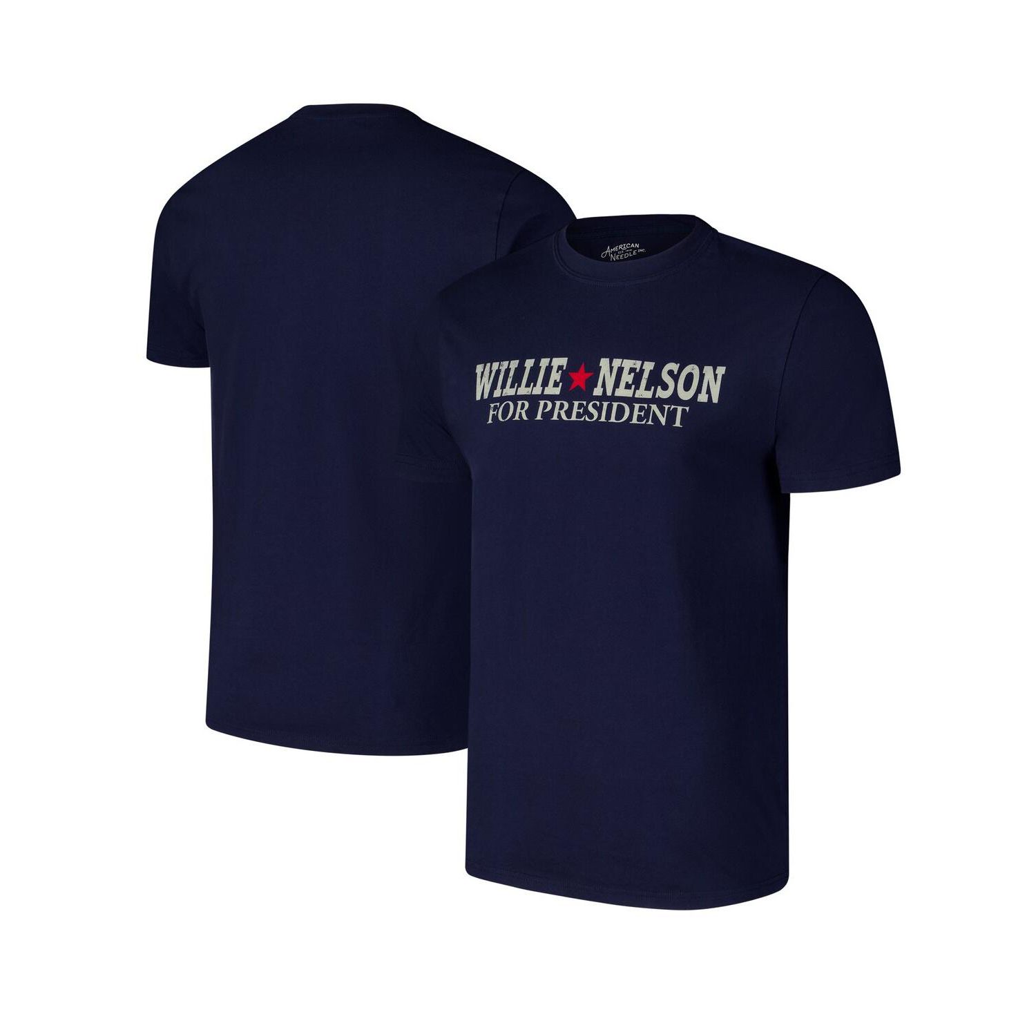 Men's Navy Willie Nelson Crew Neck T-Shirt
