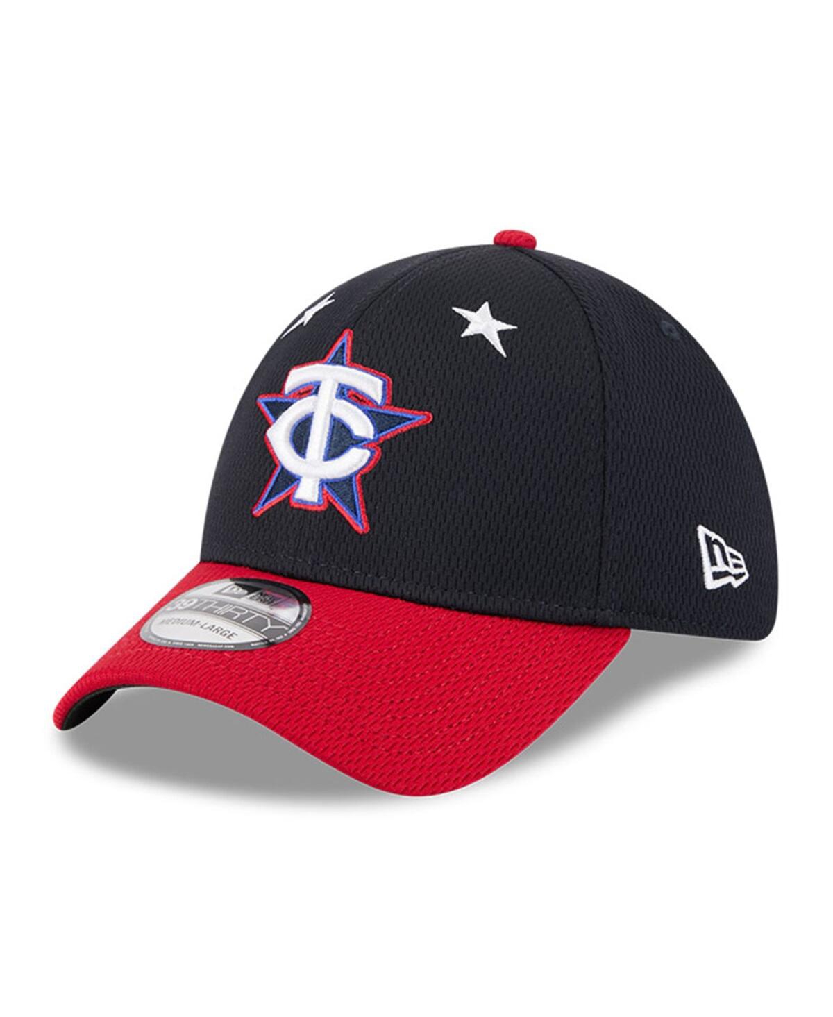 New Era Men's Navy/red Minnesota Twins 2025 Mlb All-star Game Workout 39thirty Flex Hat In Multi