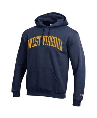 Men's Navy West Virginia Mountaineers Basic Arch Fleece Pullover Hoodie