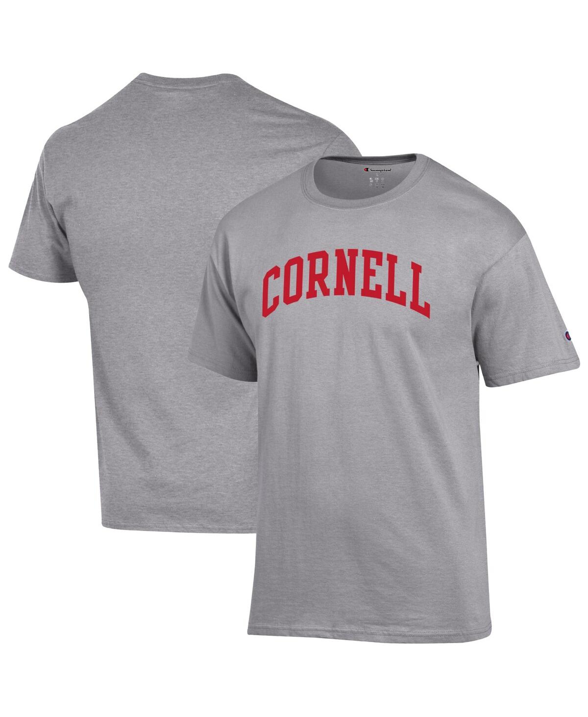 Men's Heather Gray Cornell Big Red Basic Arch T-Shirt - Heather Gray