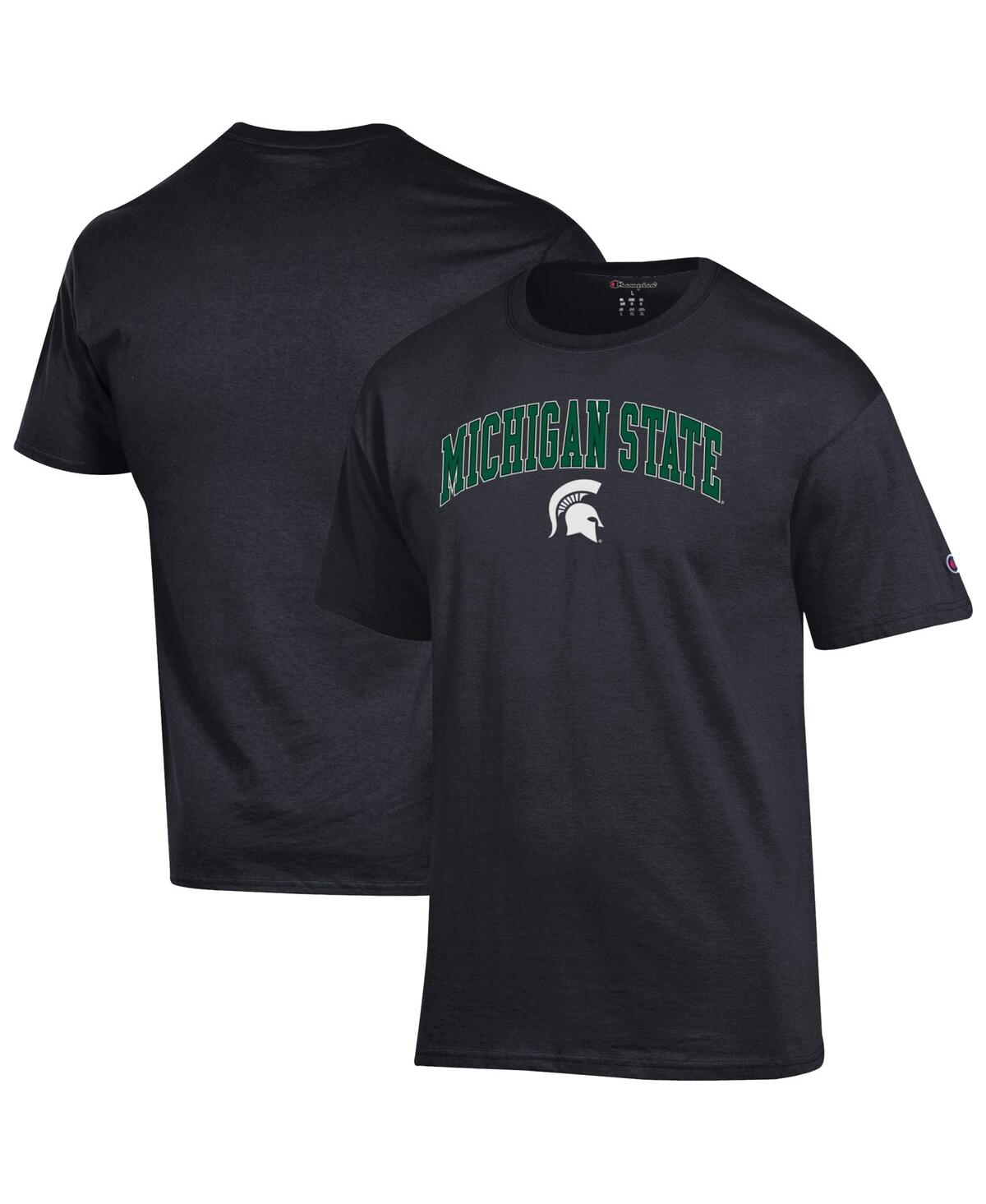 Men's Black Michigan State Spartans Arched Logo T-Shirt - Black