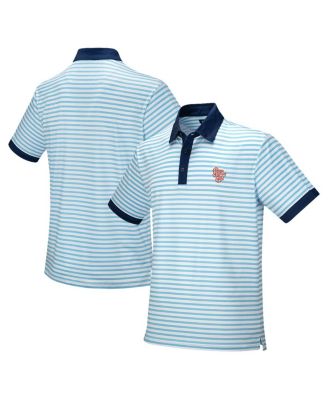 Section 119 - Men's Blue the Allman Brothers Band Striped Polo Shirt