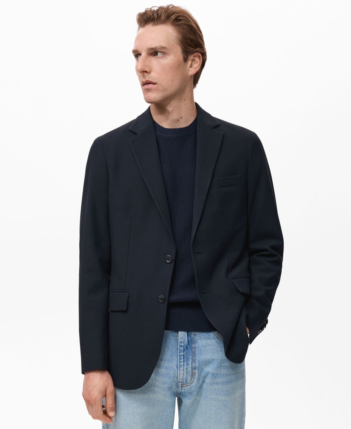 Мужской приталенный хлопчатобумажный блейзер Verner