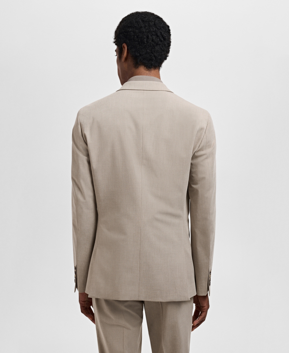 Mango Slim Fit Suit Jacket In Neutral