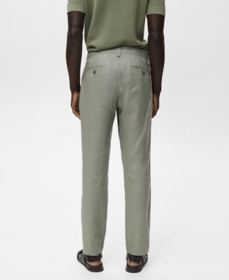 Men's Slim-Fit Linen Pants