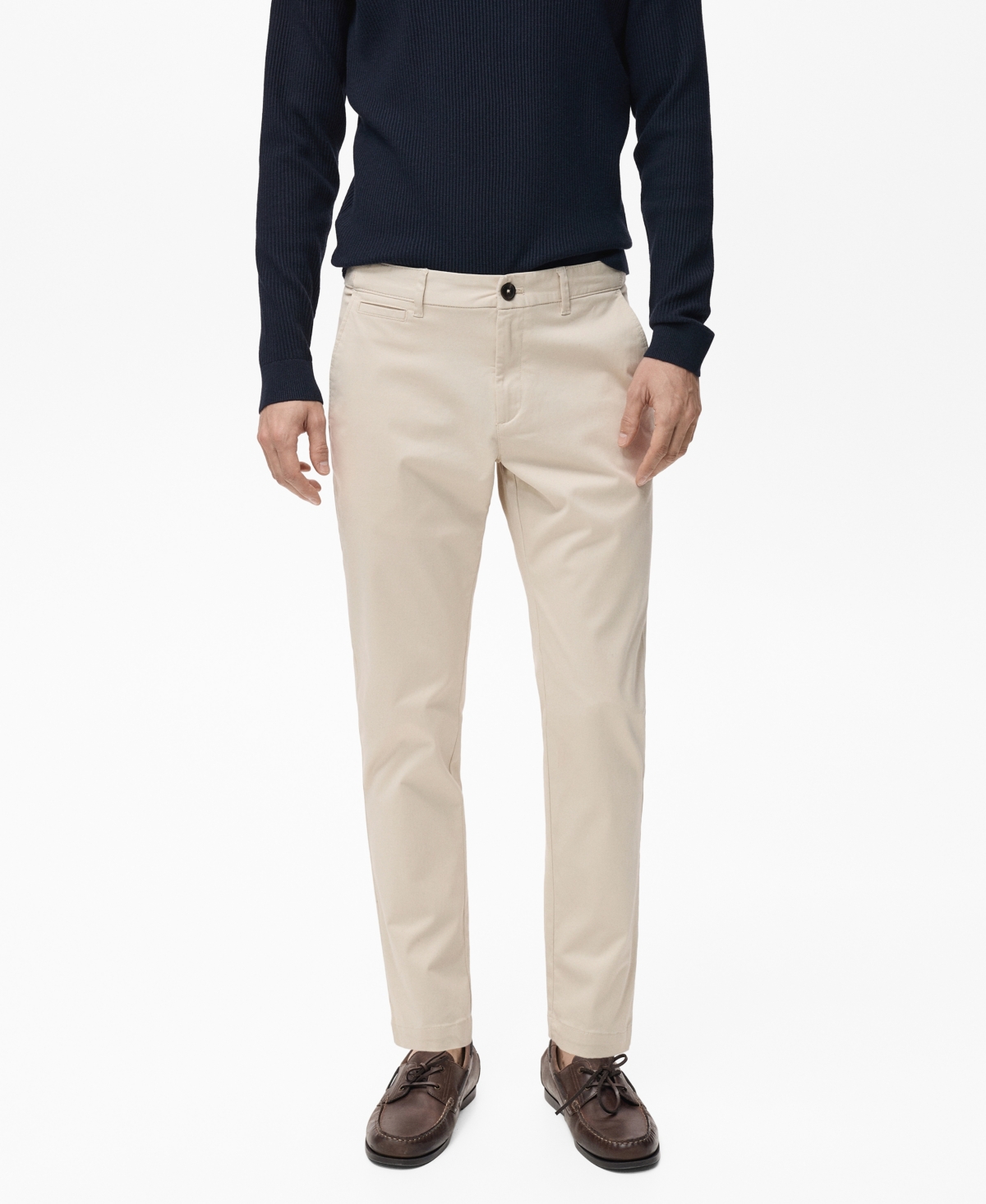 Men's Prato Cropped Tapered Chino Pants - Black