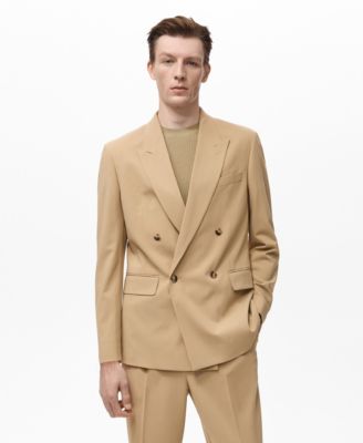 MANGO - Men's Boston Regular-Fit Double-Breasted Suit Blazer