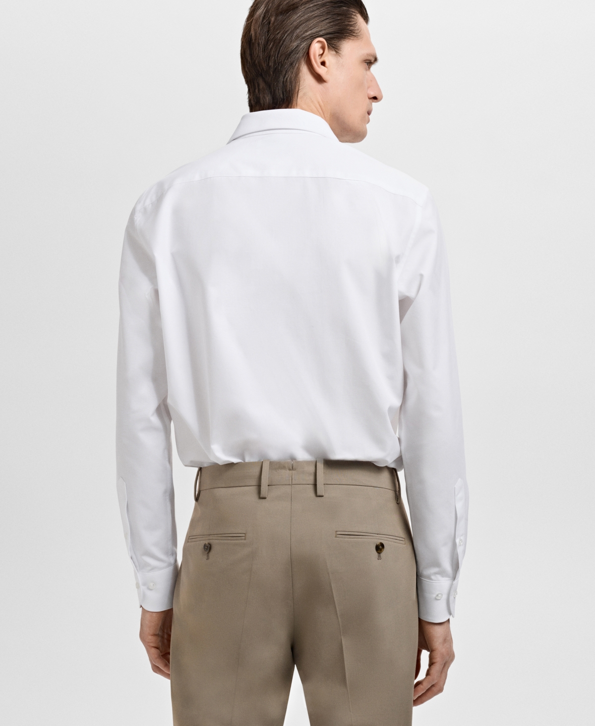 Mango Slim Fit Poplin Button-up Shirt In White