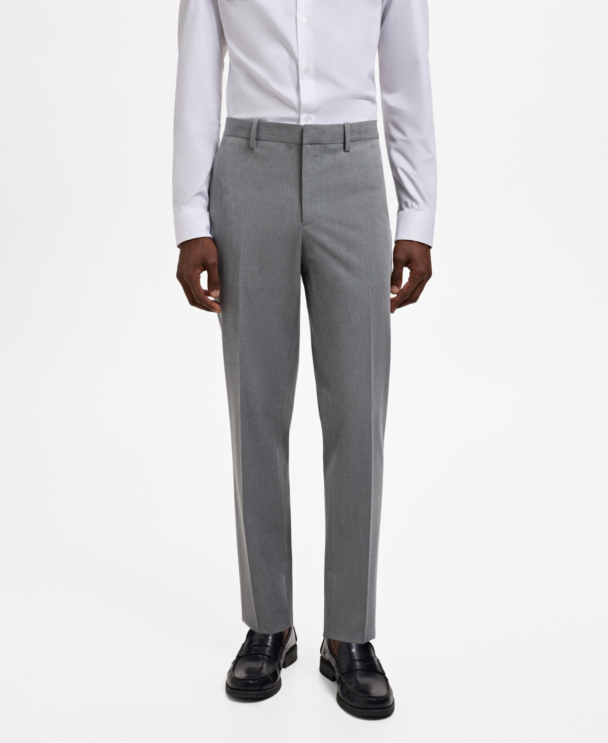 Men's Stretch Fabric Super Slim-Fit Suit Pants - Gray