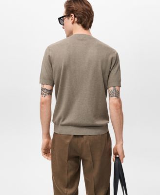 Men's Ribbed Knit T-Shirt