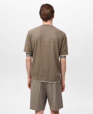 Men's Contrasting Cotton-Blend T-Shirt