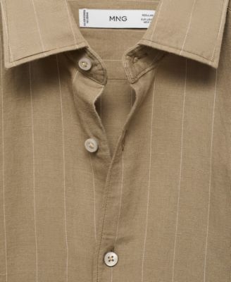 Men's Linen Pinstripe Shirt