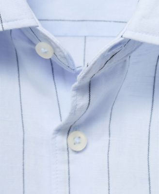 Men's Linen Pinstripe Shirt