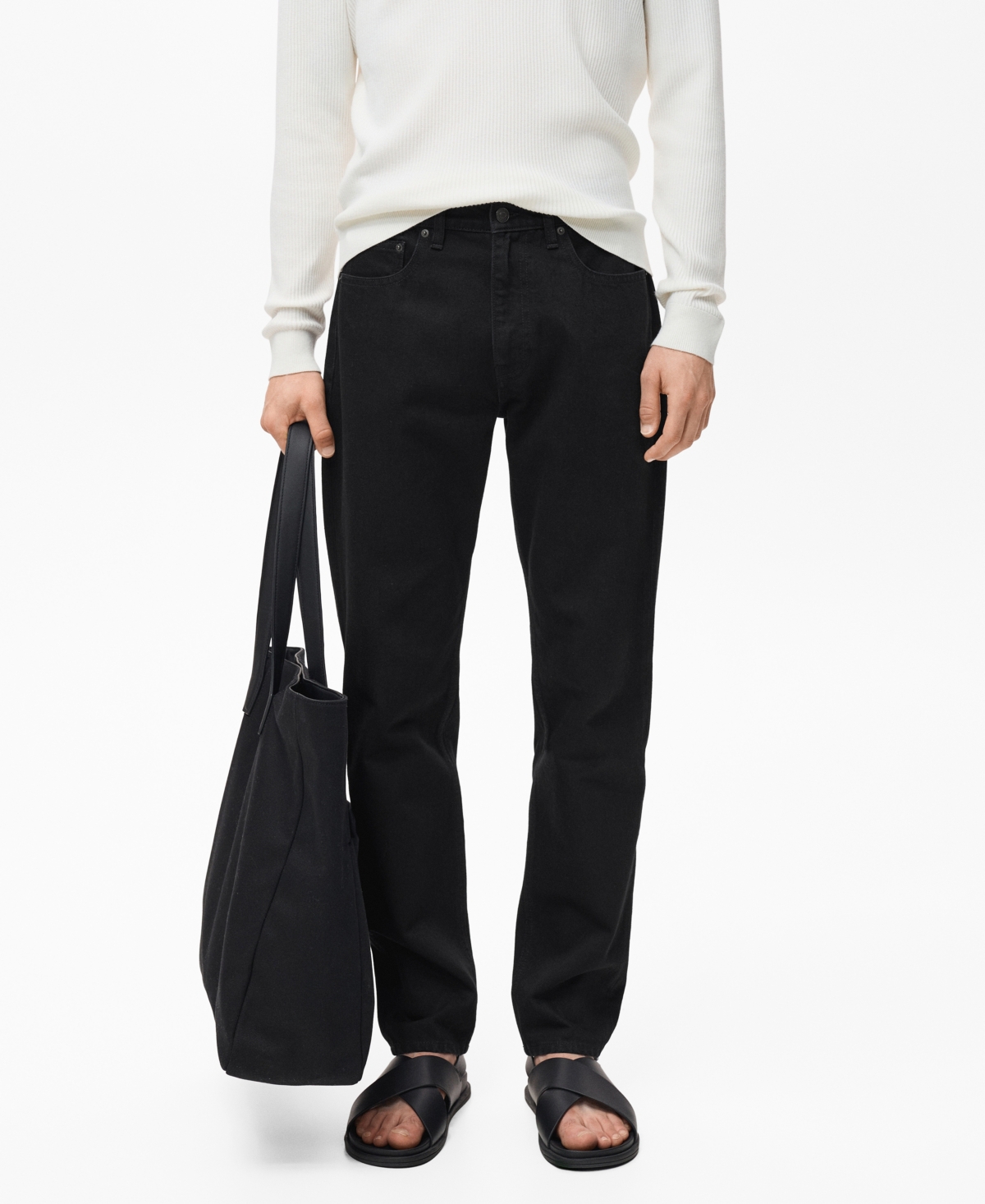 Mango Jude Skinny Jeans In Black