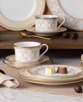 Trefolio Gold 40-Piece Dinnerware Set, Service For 8