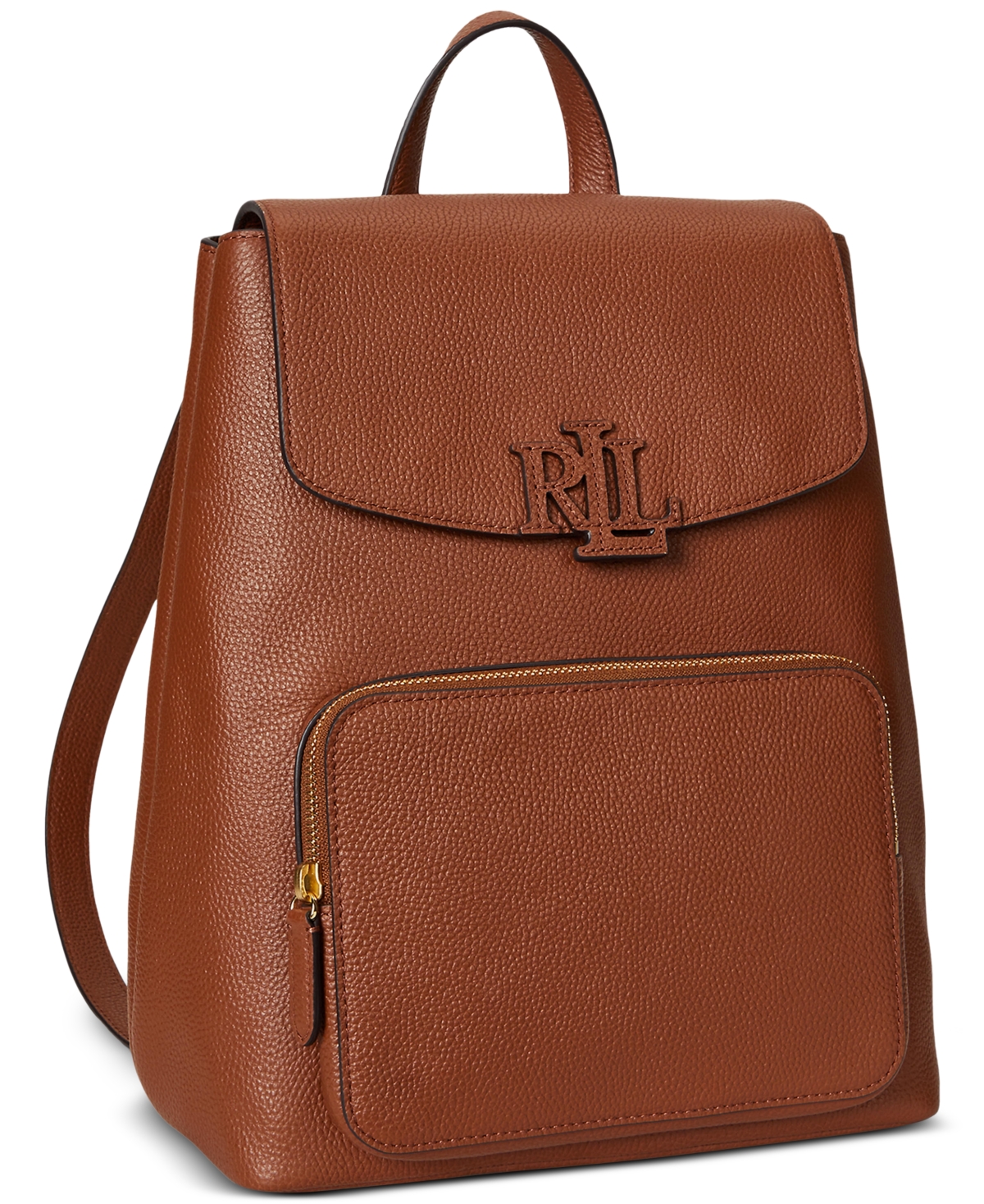Ralph Lauren Pebbled Leather Small Cameryn Backpack In Brown
