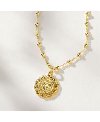 14k Gold-Plated Atocha Pendant Necklace, 15.5" + 3" extender