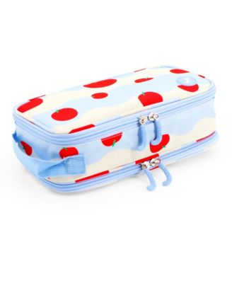Doodle Pencil Case with Organizational Pockets and Handle Strap