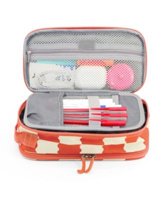 Doodle Pencil Case with Organizational Pockets and Handle Strap