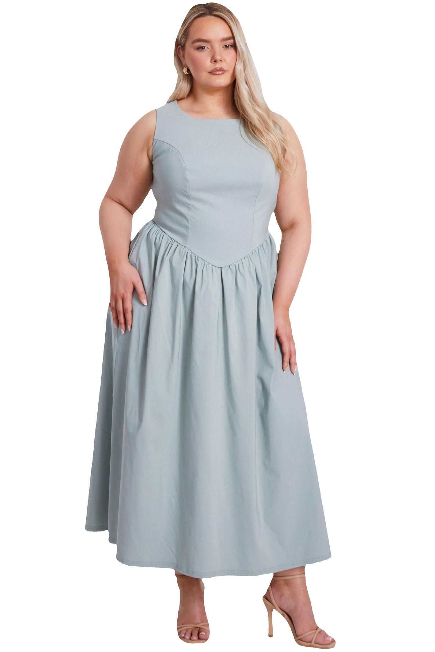 Plus Size Bengaline Midaxi Dress