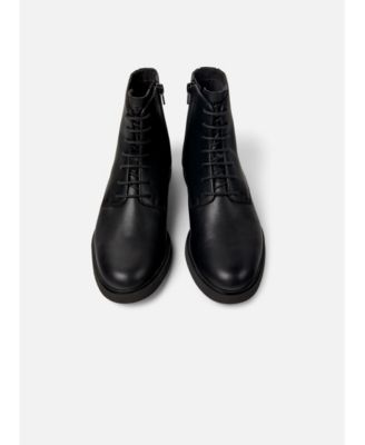 Iman Leather Lace Up Bootie