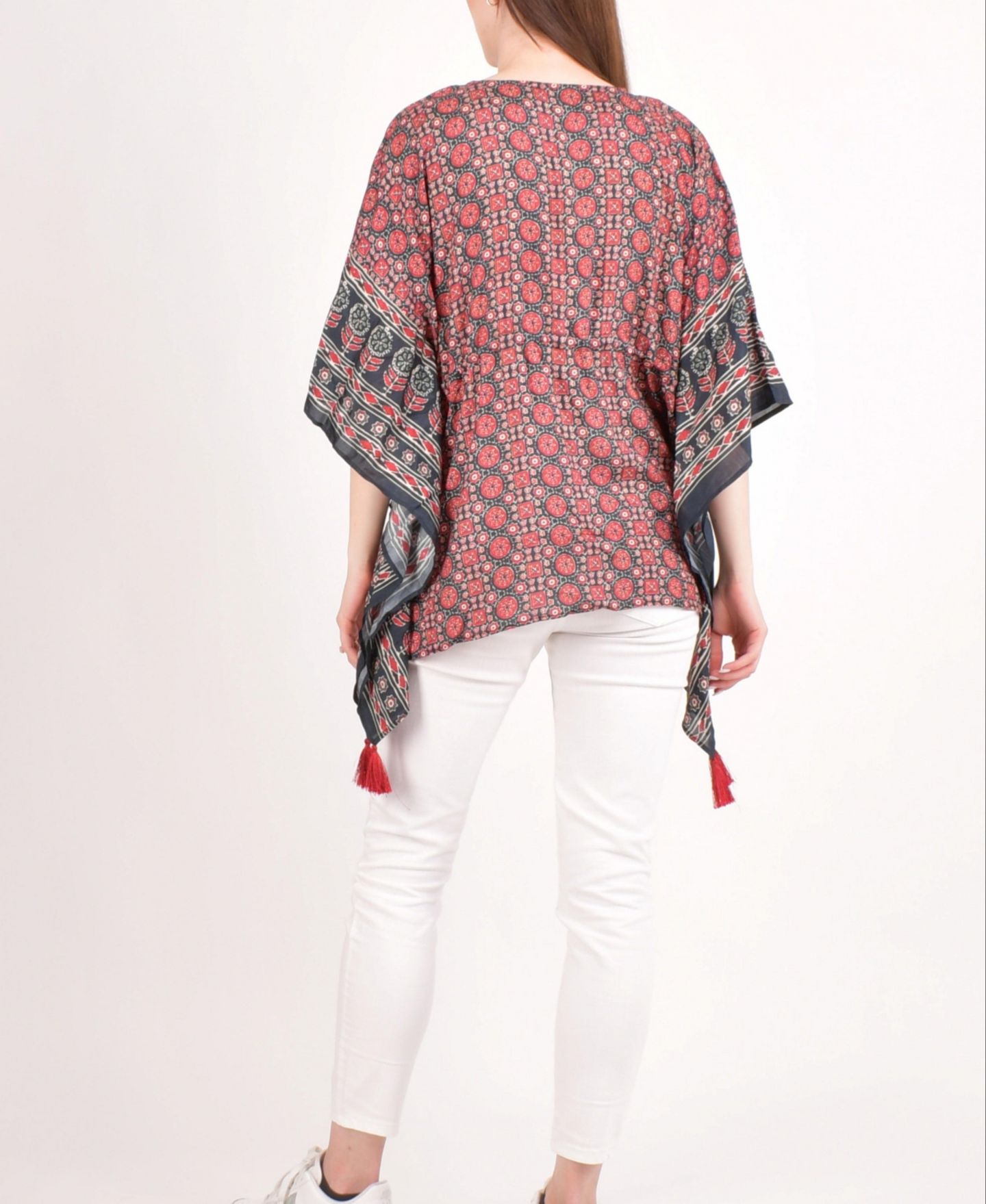 Женский топ RAAS Embroidered Kaftan, цвет: Тёмно-бордовый — фото 4