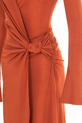 Women's Knot Detail Slit Maxi Dress